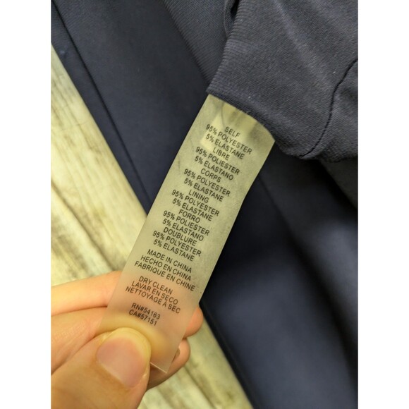 Vince Camuto Long Sleeve Gown Maxi Dress Elegant Navy Embellished Ruched Waist 4 - Picture 11 of 14